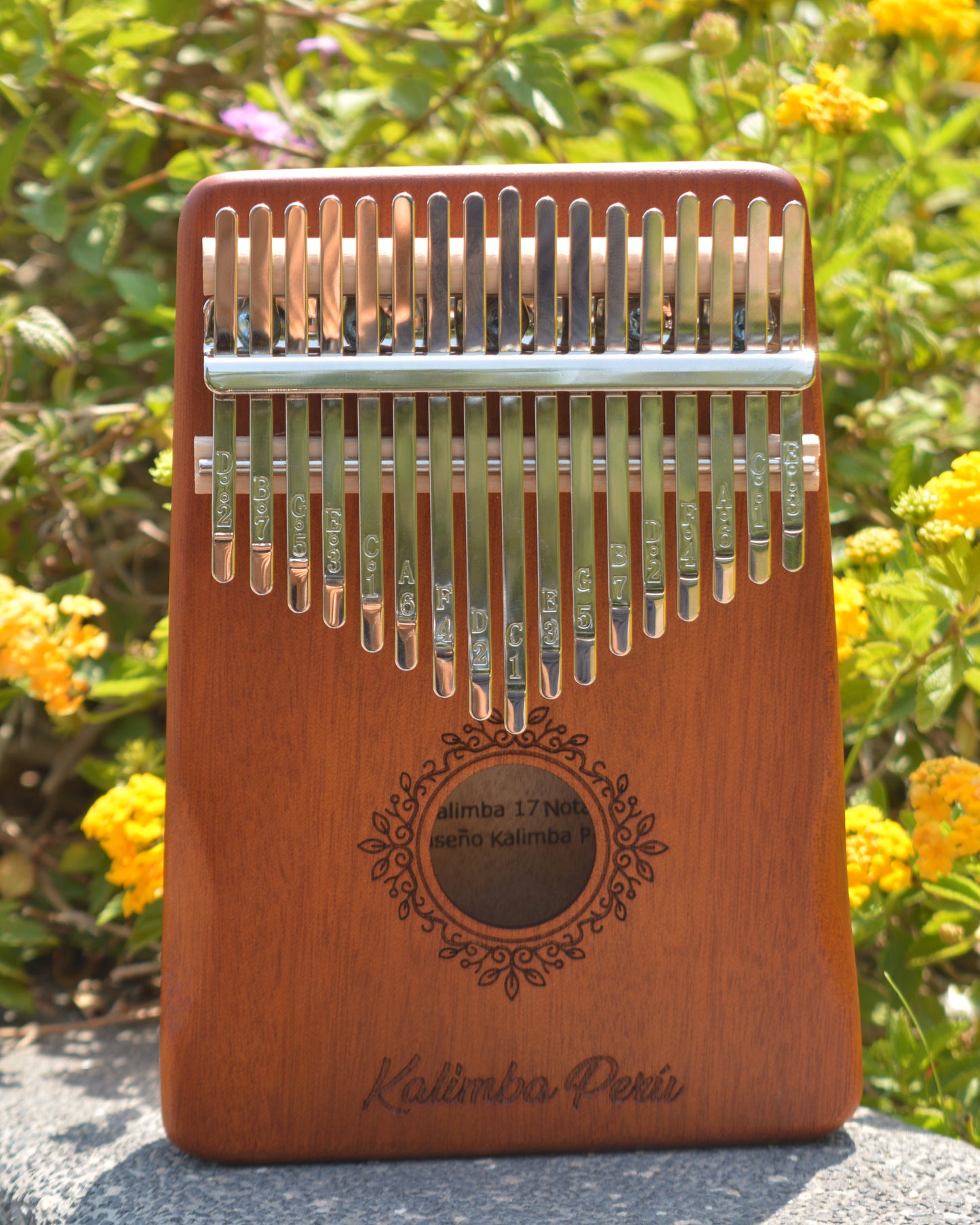 Kalimba de Caoba Flor Oscura