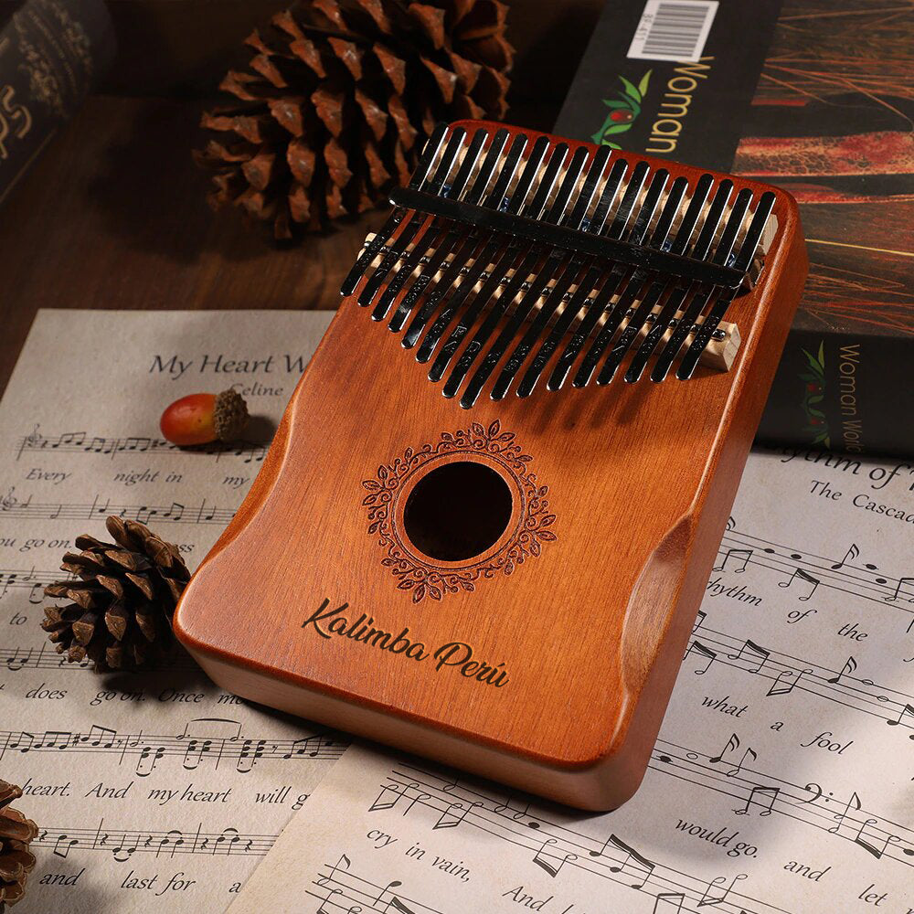 Kalimba de Caoba Flor Oscura